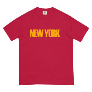 T-shirt New York teinté lourd unisexe